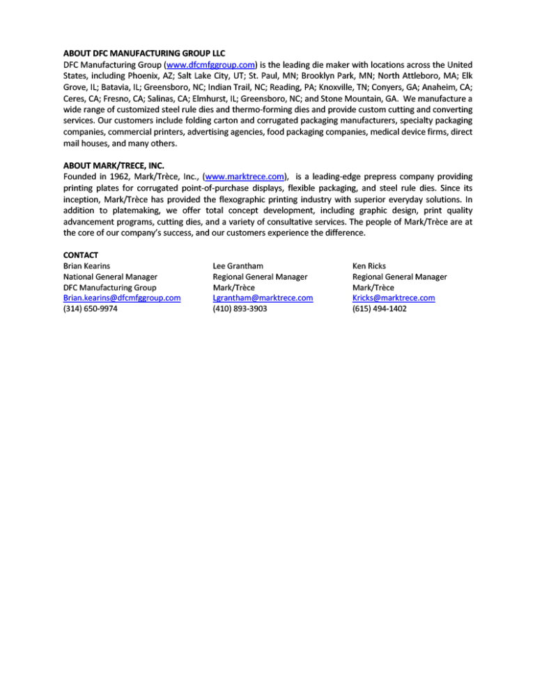 News DFC Manufacturing Group